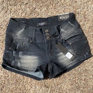 Bee & Ceci Black Wash Shorts